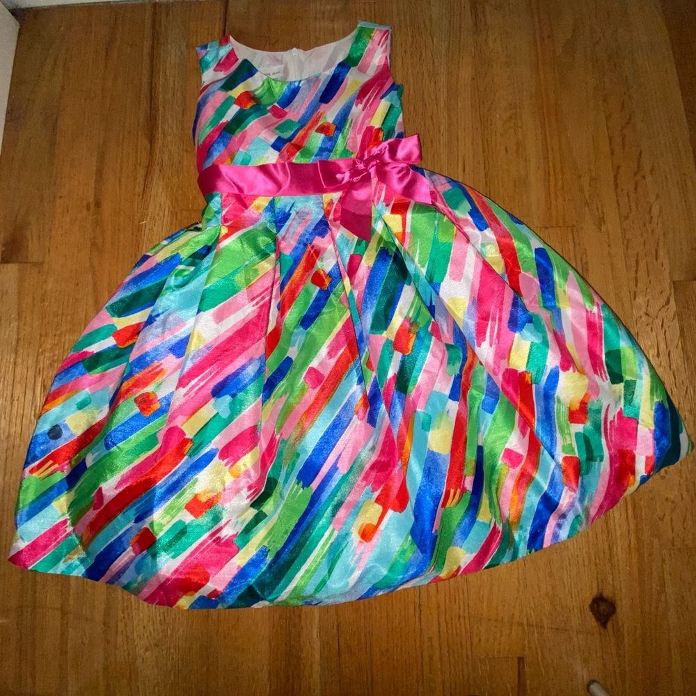 BONNIE JEAN - VINTAGE - RAINBOW FANCY DRESS - Under slip - PARTY BIRTHDAY - 10